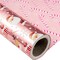 Reversible Christmas Wrapping Paper - Jumbo Roll - Santa Claus & Candy Cane with Metallic Foil in Pink - 24 inches x 100 Feet (200 sq.ft.)